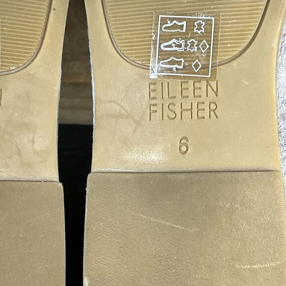 Women's Size 6 Eileen Fisher Notion Leather Ballet Flat Gray Slip On NWOB - Picture 10 of 10